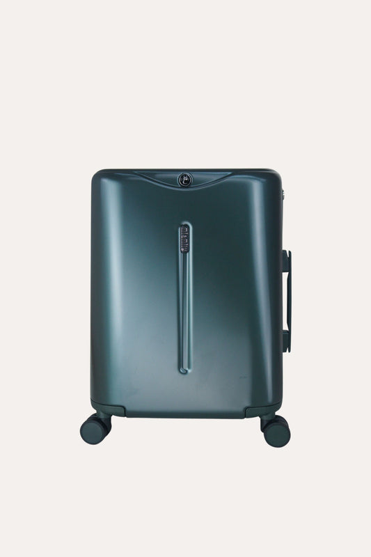 MiaMily Carry On Luggage - The First Ride On Luggage for Both Children and Adults, Accommodating Up to 220lbs. Forest Green