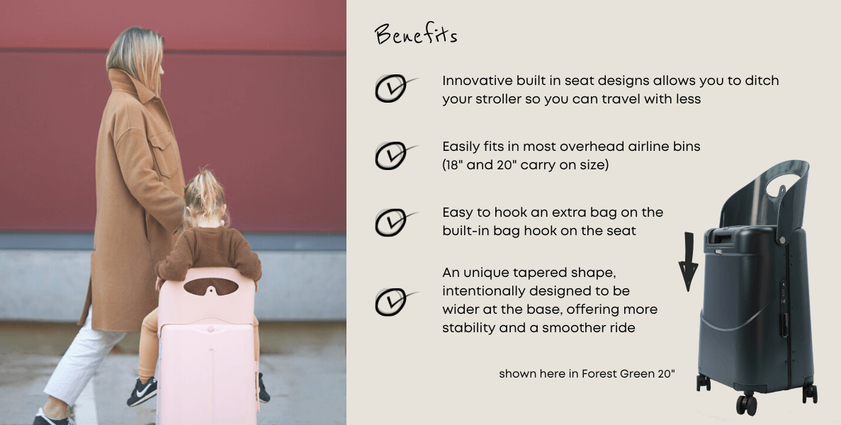 MiaMily Carry On Luggage The first ride on luggage for both children and adults accommodating up to 220lbs. Miamily US